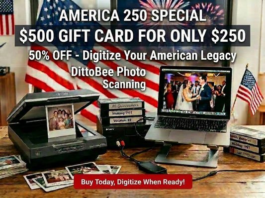 America 250: $500 Digitizing Gift Card for $250! Discount Applied at Check-Out